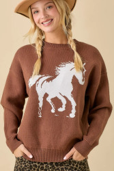 Sweater, Horse Equine Giddy Up Rodeo Cowgirl 
