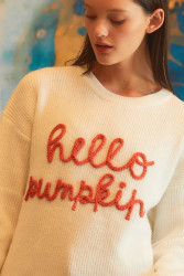 Sweater, ARRIVING AUGUST Hello Pumpkin Fall Thanksgiving Halloween