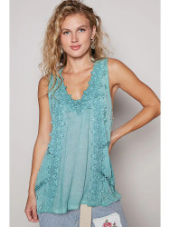 Top, Sleeveless Green