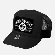 Baseball Trucker Cap, Jack Daniel’s Whiskey Embroidered Black