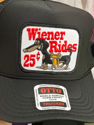 Baseball Trucker Cap, Wiener Rides Dachshund Dog Funny
