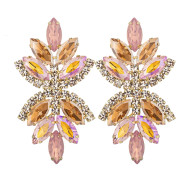 Earrings, Cosmic Glass Crystal Rhinestones