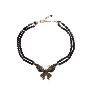 Necklace, ARRIVING SOON Butterfly Black Agate 