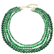 Necklace, Statement Green Agate 