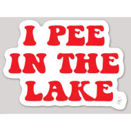 Sticker, I Pee In The Lake Funny 