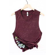 Tank Top, Mineral Washed Burgundy Wine