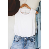 Tank Top, Mineral Washed White