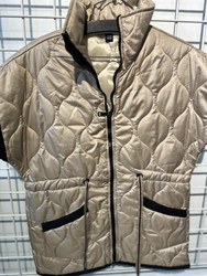 Vest Michael Tyler, ARRIVAL 8-20 Michael Quilted Tie Gather Waist Champange