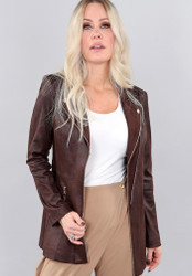 Jacket Michael Tyler, ARRIVAL 9-15   Vegan Leather Faux Zipper 