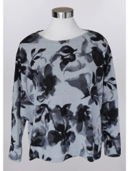 Keren Heart Sweater, ARRIVAL 9-16 Lightweight Grey Black Design