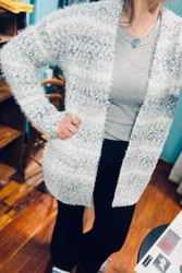 Keren Heart Cardigan, ARRIVAL 9-15 Cozy Grey Winter White Black