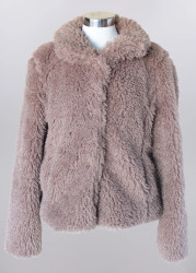 Keren Hart Faux Fur Jacket, ARRIVAL 9-15 Snap Closure Teddy Bear Brown 