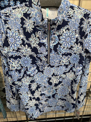 LuLu B Beachtime Pullover 1/4 Zip flnv