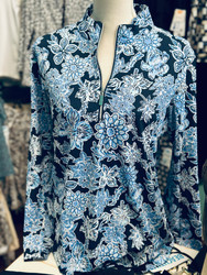 LuLu B Beachtime Pullover 1/4 Zip flnv