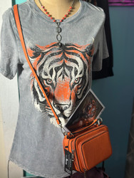 T-Shirt Tiger Mineral Washed  Grey Quality 
