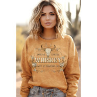 ARRIVING SOOM Sweatshirt Whiskey Smooth As Tennessee Whiskey Mineral Washed  Mustard