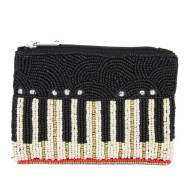 Coin Purse Beaded Piano Keys Music