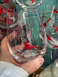 Glass Stemless Wine Beverage 3D Cardinal 