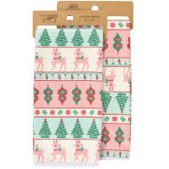 Kitchen Towel  Microfiber Retro Holiday Christmas Pastels