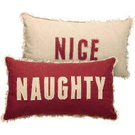 Pillow Funny Naught Nice Canvas Christmas Santa’s List