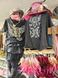 Top Small Medium Boho Tattered The Show Must Go On Circus Elephant Oversized