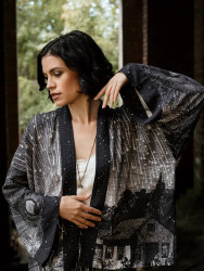 Kimono Boho Short Falling Stars Black