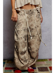 ARRIVING SOON Pants Camo Tan Brown Stripe Detailing Pockets
