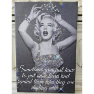 Canvas Wall Art Marylyn Monroe Crown Tiara  Rhinestones & Glitter