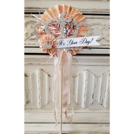 Wand Queen Crown Rhinestones Ribbon Champagne 