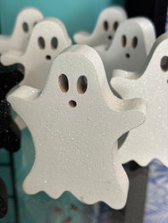 Ghost Glitter White Spooky Halloween Trunk Or Treat