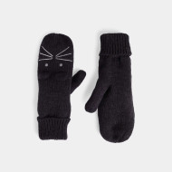 Mittens Cat Kitten Whiskers Black Halloween Winter