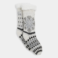 Socks Winter Cozy Lined Snowflake 