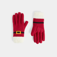 Gloves Santa’s Black Belt Winter Christmas
