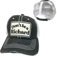 Baseball Cap Trucker Don’t Be A Richard Dark Grey 