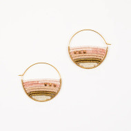 Earrings Hoop Beaded Pastel Pinks ARRIVING 9-15