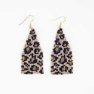 Earrings Beaded Leopard Print