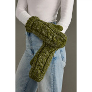 Mittens Cable Knit Fleece Lined by Panache