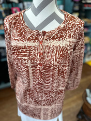 Top Pullover by Keren Hart Rust Cream