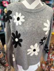 Sweater Daisy Black Grey by Keren Hart