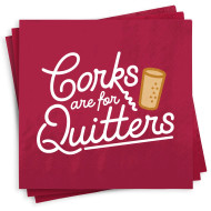 Napkins 25pk Corks Are For Quitters Funny Wine 