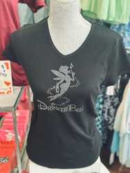 T-Shirt Drinkerbell Rhinestone Black