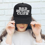 Baseball Trucker Cap Bad Bitch Club Black 