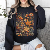 ARRIVING SOON Sweatshirt Fall Leaves Black USA Made