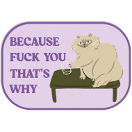 Sticker Funny Cat Because Fuck You That’s Why 