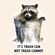 Sticker Funny Raccoon Motivational It’s Trash Can Not Trash Can’t 