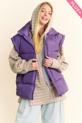 Vest Plus Size Vikings Purple SKOL 2 Pockets 