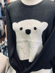 Sweater Black White Polar Bear Fall Winter Fashion