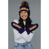 Mittens Fleece Lined by Panache Purple Gold Vikings SKOL