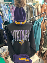 Sweatshirt Minnesota Vikings Sleeve Print Vikings Football NFL Black
