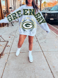 Sweatshirt Green Bay Packers Go Pack Go Oversized 